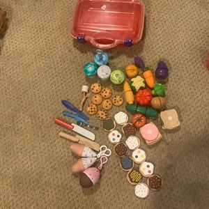 Assortment of doll/play food